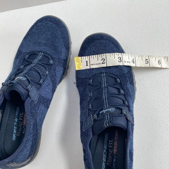 Skechers Womens Relaxed Fit Memory Foam Navy Blue Shoes Size7.5M Comfort  23855 - Picture 12 of 15